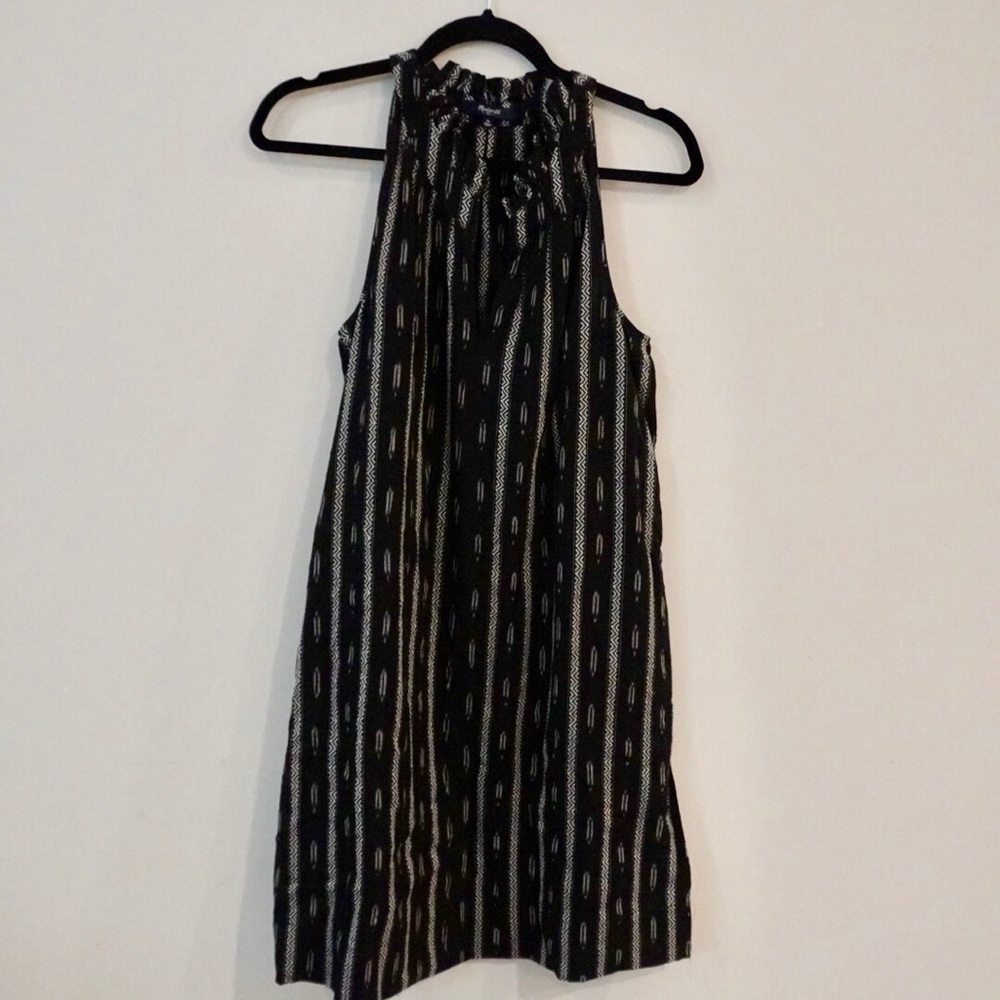 Madewell black and white tank dress